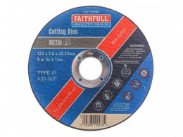 Faithfull Cut Off Wheel 125x3.2x22 Metal £1.59